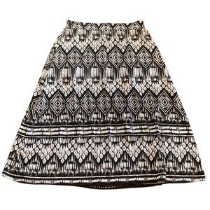 Faded Glory Black and White Batik Maxi‎ Skirt Size 2X (18-20)